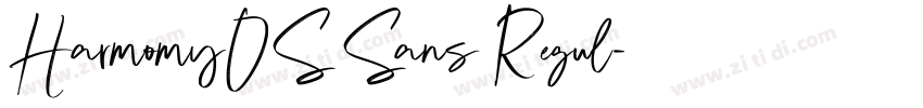 HarmomyOS Sans Regul字体转换